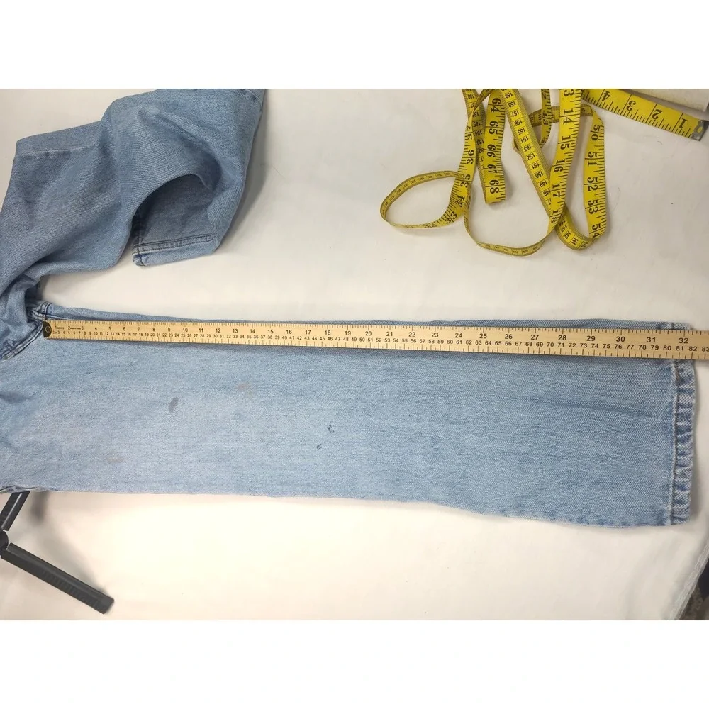 Mens 505 Levis 30x32 Lt Wash Reg Fit Straight Leg Distressed Workwear Grunge vtg